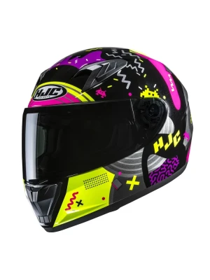 Kask integralny dziecięcy HJC Y10 Mika czarno-różowy + Gratisy