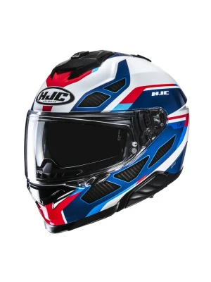 Kask integralny HJC i71 Zest niebiesko-czerwony + Gratisy