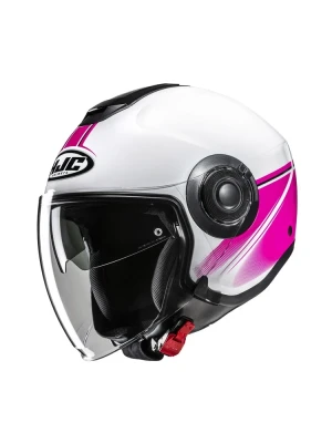 Kask otwarty HJC i40N Vision biało-różowy + Gratisy