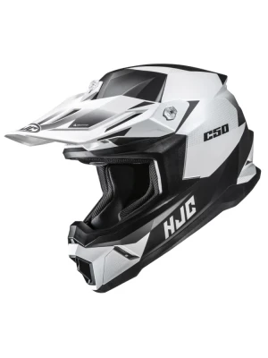 Kask enduro HJC C50 Slide biało-czarny + Gratisy