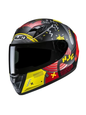 Kask integralny dziecięcy HJC Y10 Mika czarno-żółty + Gratisy
