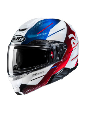 Kask szczękowy HJC RPHA 91 Blat czarno-biało-niebieski + Gratisy