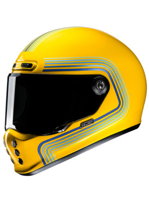 Kask integralny HJC V10 Foni żółto-szary + Gratisy