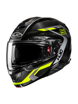 Kask szczękowy HJC RPHA 91 Carbon Lagos czarno-żółty + Gratisy