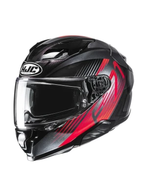 Kask integralny HJC F71 Catos czarno-czerwony + Gratisy
