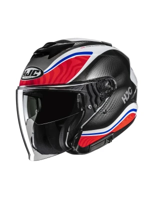 Kask otwarty HJC i31 Depe czarno-czerwony + Gratisy