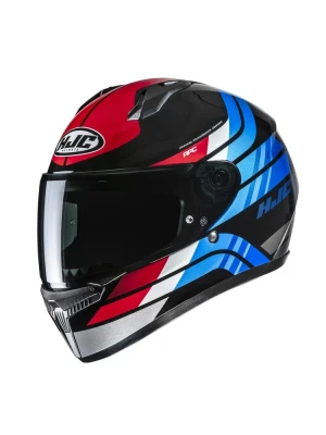 Kask integralny HJC C10 Hiper czarno-czerwony + Gratisy