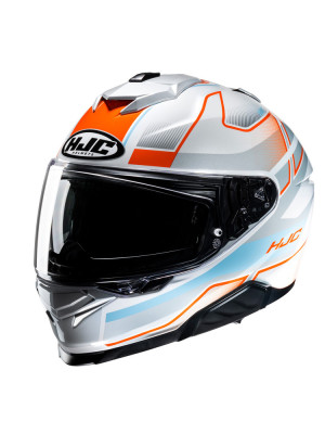Kask integralny HJC i71 Iorix srebrno-pomarańczowy + Gratisy