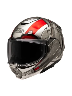 Kask szczękowy HJC F100 Ant-Man Marvel srebrno-czerwony + Gratisy