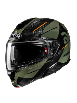 Kask szczękowy HJC RPHA 91 Blat czarno-zielony + Gratisy