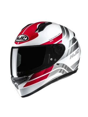 Kask integralny HJC C10 Hiper biało-czerwony + Gratisy