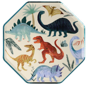 Meri Meri - Duże Talerzyki Królestwo Dinozaurów