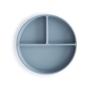 Mushie - Talerzyk Silikonowy Z Przyssawką, Powder Blue