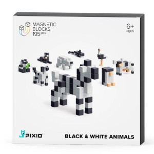 Pixio - Klocki Magnetyczne Black & White Animals 195, Story Series