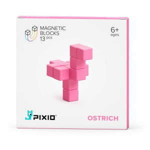 Pixio - Klocki Magnetyczne Light Pink Ostrich 13, Color Series