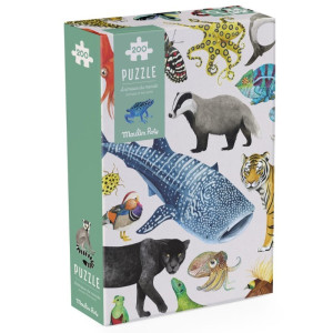 Moulin Roty - Puzzle Obserwacyjne 200 El. Zwierzęta Świata