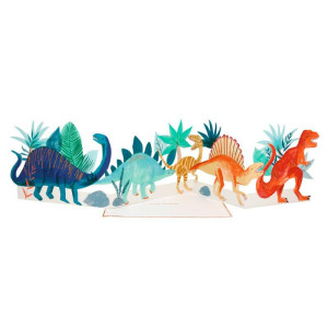 Meri Meri - Kartka Okolicznościowa-Harmonijka - Happy Birthday, Królestwo Dinozaurów