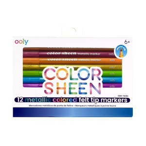 Ooly - Metaliczne Flamastry Color Sheen 12Szt.
