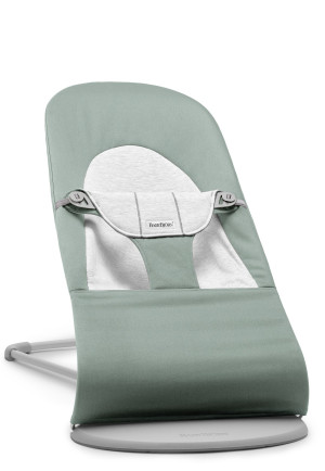 Babybjorn - Leżaczek Balance Soft Woven/Jersey - Jasnoszałwiowy/Szary