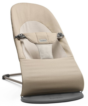 Babybjorn - Leżaczek Balance Soft Woven - Khaki / Beżowy