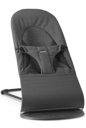 Babybjorn - Leżaczek Balance Soft Woven/Jersey Tri Fabric, Ciemny Szary