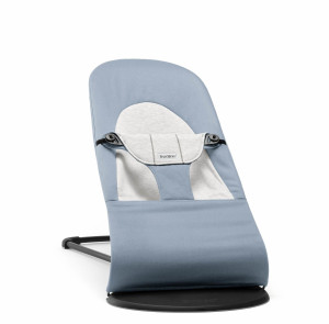 Babybjorn - Leżaczek Balance Soft Woven/Jersey - Niebieski/Szary