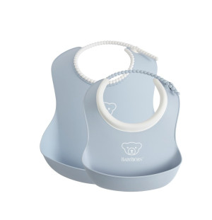 Babybjorn - Zestaw Śliniaków Mały/Duży - Powder Blue