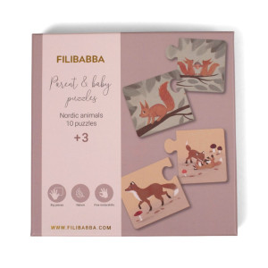 Filibabba - Puzzle Mama I Dziecko Nordic Animals
