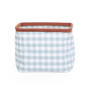 Childhome - Pojemnik Na Zabawki 20 X 20 X 25 Cm Vichy Sage Green