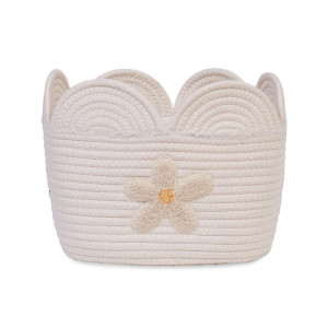 Childhome - Pojemnik 30X20X15 Z Bawełnianej Liny Flower