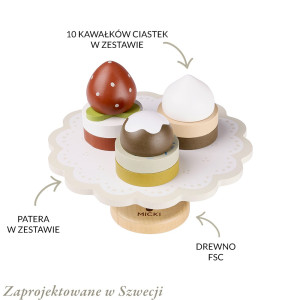 Micki - Układanka Ciasteczka Drewniane Na Paterze