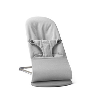 Babybjörn - Leżaczek Bliss Woven, Light Grey Melange (Rama Dark Grey)