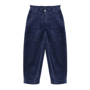 Kid Story - Spodnie Sztruksowe O Luźnym Kroju, Navy Blue