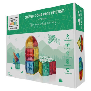 Cleverclixx - Klocki Magnetyczne Curved Dome Pack Intense - 47 El.