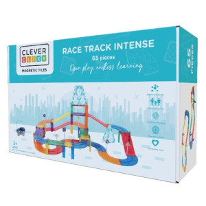 Cleverclixx - Klocki Magnetyczne Race Track Intense - 65 El.