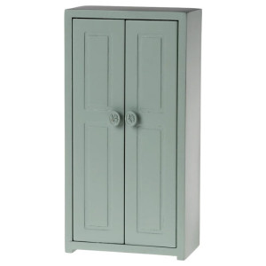 Maileg - Drewniana Szafa Dla Myszek, Soft Blue