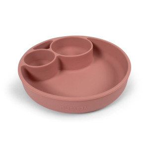 Filibabba - Silikonowy Talerzyk Z Przegródkami Rose