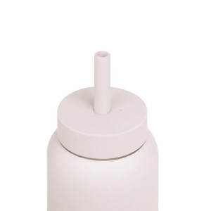Bink - Silikonowa Nasadka Ze Słomką Do Butelek Mini Bottle 500Ml - Stone