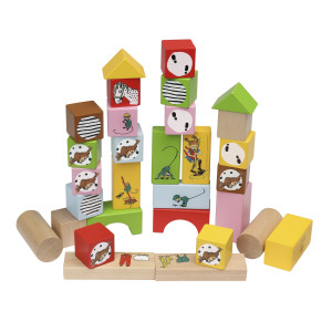 Pippi - Klocki Drewniane 30 Sztuk