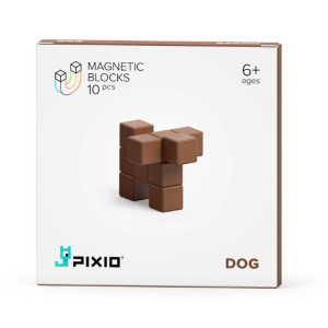 Pixio - Klocki Magnetyczne Brown Dog 10, Color Series