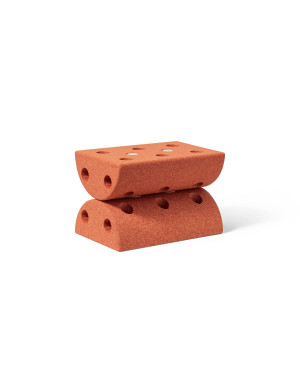 Modu - Kids Stool - Burnt Orange / Dusty Green