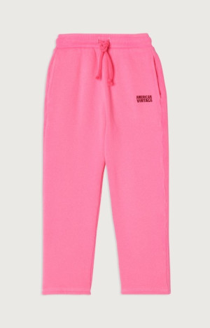 American Vintage - Dziecięce Spodnie Dresowe Izubird Kids - Rose Fluo