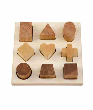 Wooden Story - Drewniane Klocki Do Sortowania Kształtów – Naturalne