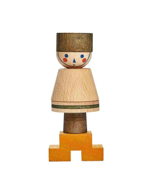 Wooden Story - Układanka Lala Stick Fig No.03 – Kolorowa