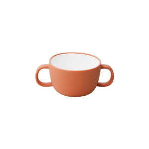 Kinto - Miseczka Dla Dzieci Z Uszami Bonbo Soup Mug 200Ml - Earth-Orange