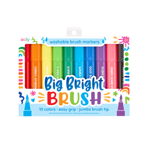 Ooly - Duże Flamastry Pędzelkowe Big Bright Brush 10 Szt.