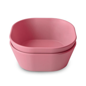 Mushie - Miseczki Dziecięce Square 2-Pak, Dusty Rose