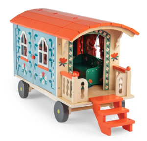 Moulin Roty - Drewniany Wóz Podróżny Les Minouchkas