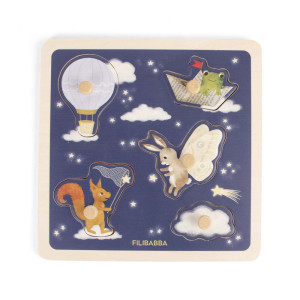 Filibabba - Drewniane Puzzle Sensoryczne Little Adventurers