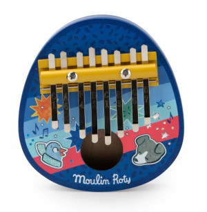 Moulin Roty - Drewniana Kalimba 14X13 Cm Puce&Pilou